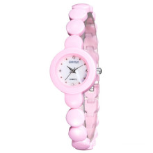 2015 stainless steel luxury high quality fancy quartz custom new design fashion girls watch pink ceramic watches band